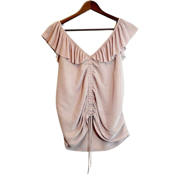 Express Women's Deep V-Nack Sleeveless Top Shirt Blouse Size XL Y2K - Picture 1 of 4